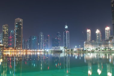 gece zaman Dubai görünümü