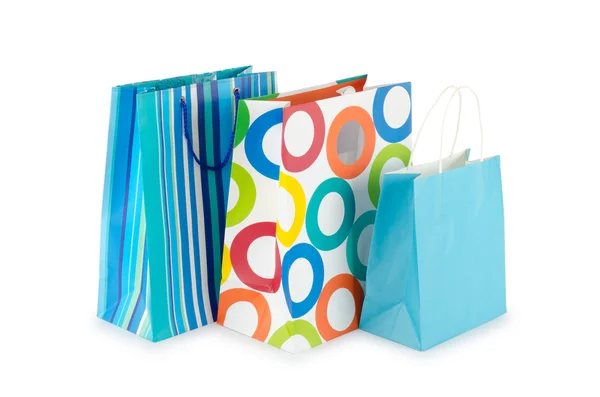Shopping koncept med väska på vitt — Stockfoto