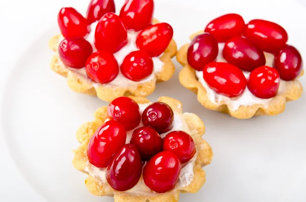 Gyümölcspéksütemények a tányéron — Stock Fotó