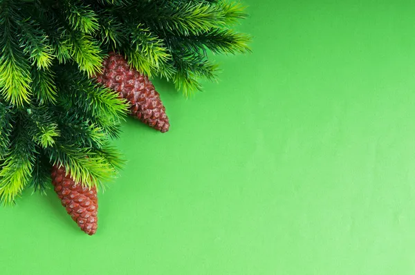 枞树和圣诞装饰品 — 图库照片
