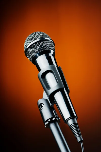 stock image Audio microphone against the background