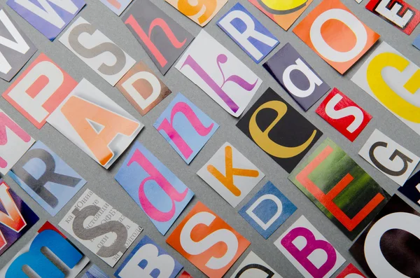 stock image Cut letters from newspapers and magazines