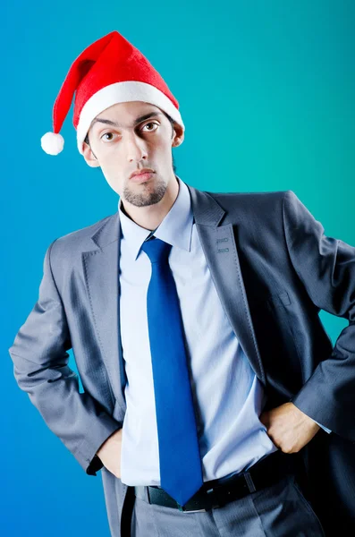 Betrunkener Geschäftsmann nach Büro-Weihnachtsfeier — Stockfoto