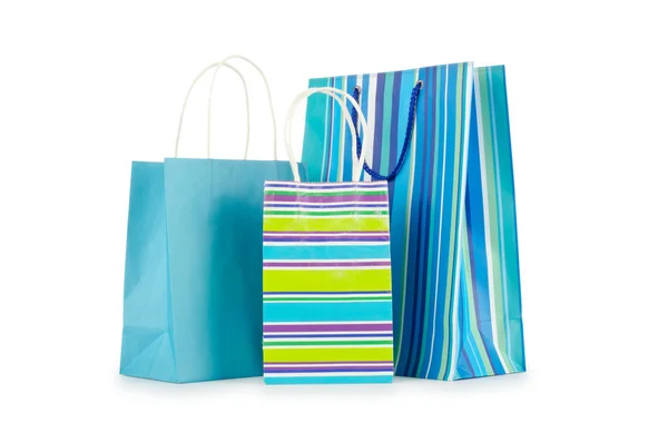 Concept shopping avec sac sur blanc — Photo