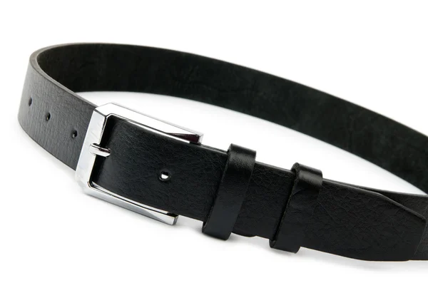 Black belt isolated on the white — Stock Photo, Image