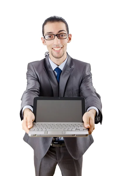 Busissman trabalhando no laptop — Fotografia de Stock