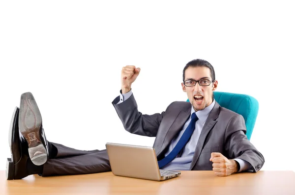 Businessman sitting at the desk — Stock Photo, Image