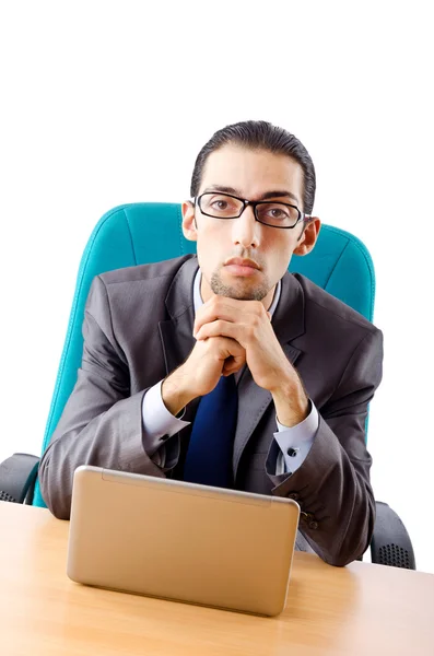 Uomo d'affari seduto alla scrivania — Foto Stock
