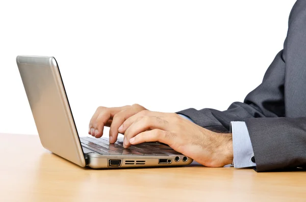 Empresario sentado en el escritorio — Foto de Stock