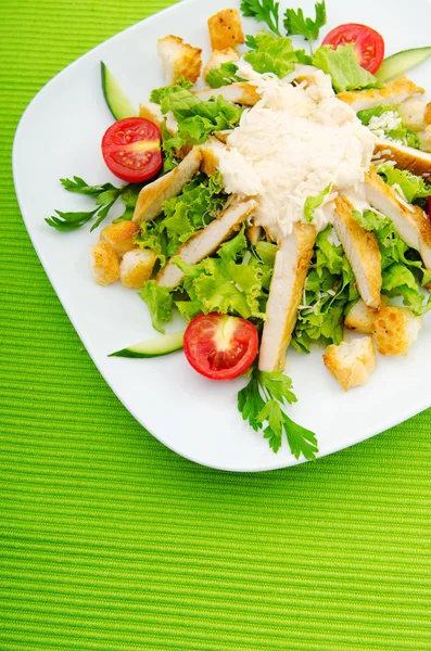 Ceasar salad in the plate — Stock Photo, Image