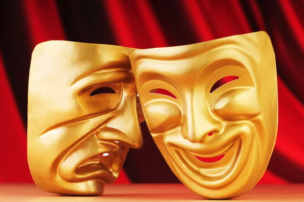 Masken mit dem Theaterkonzept — Stockfoto