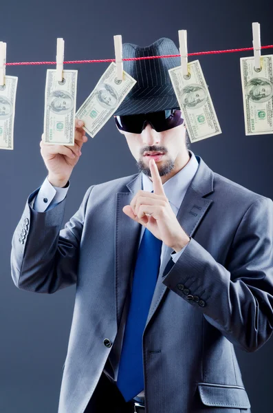 Criminal laundering dirty money — Stock Photo, Image