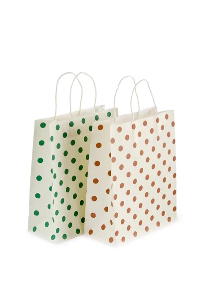 Shopping bags isolated on white — Stock Photo, Image
