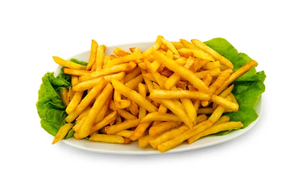 French fries in the plate — Stock Photo, Image