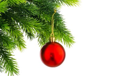 Noel kavramı üzerinde beyaz baubles ile