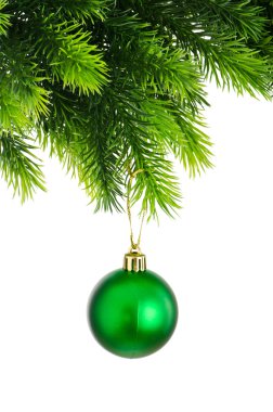 Noel kavramı üzerinde beyaz baubles ile