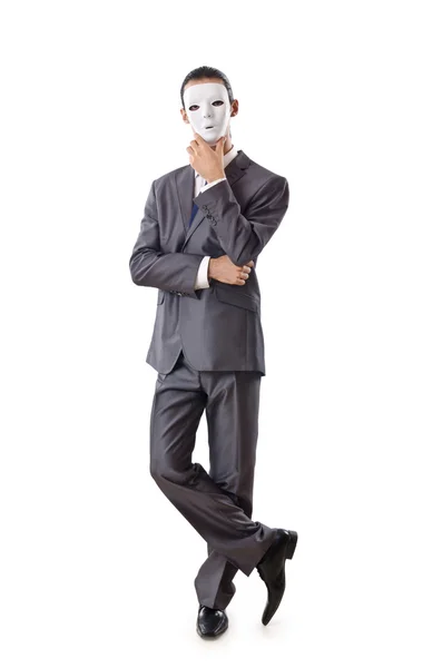 Concetto di spionaggio industriale con uomo d'affari mascherato — Foto Stock