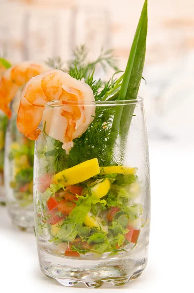 Prawns in the glass — Stock Photo, Image