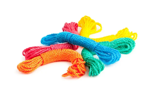 Colourful rope isolated on the white background — Stock Photo, Image