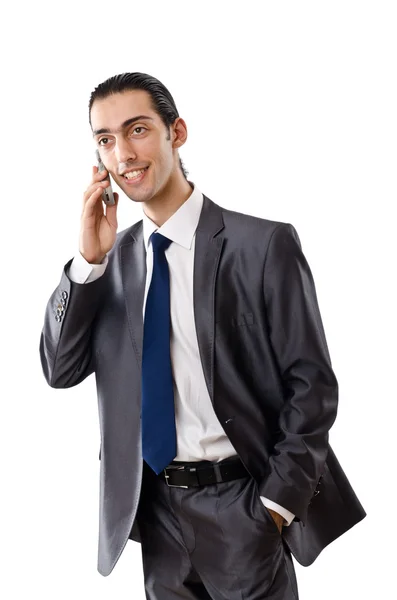 Mladý podnikatel mluví po telefonu — Stock fotografie