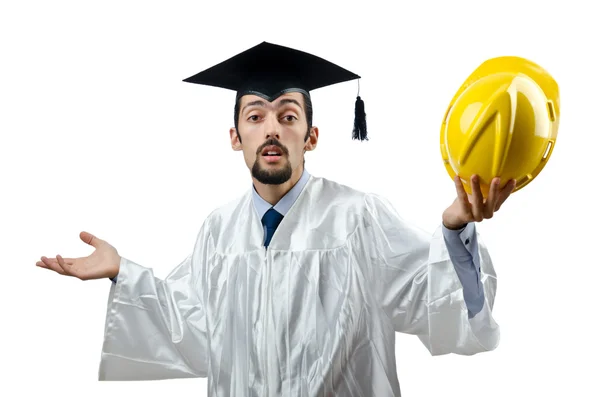 Diplomás gondolkodás az építőiparban — Stock Fotó