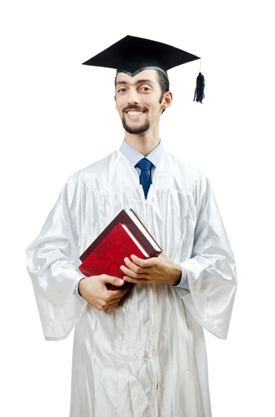 Απόφοιτος νεαρός άνδρας των φοιτητών που — Φωτογραφία Αρχείου