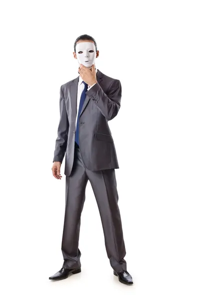 Ipari kémkedés koncepció maszkos üzletemberrel — Stock Fotó