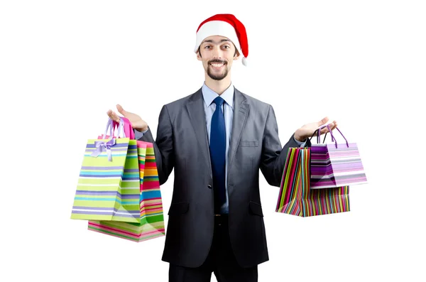Affärsman i jul firande koncept — Stockfoto