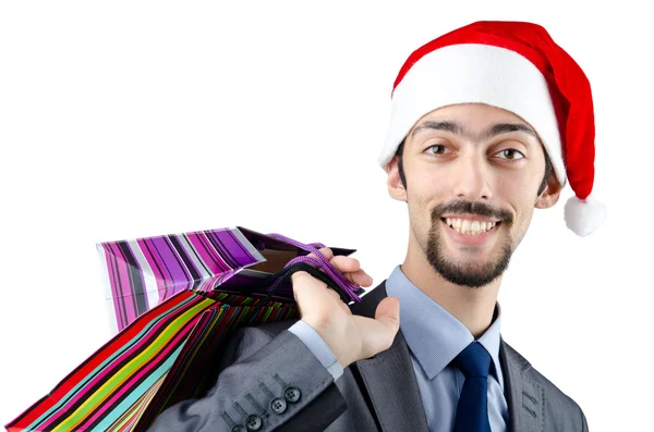 Businessman in christmas celebration concept — Stock Photo, Image