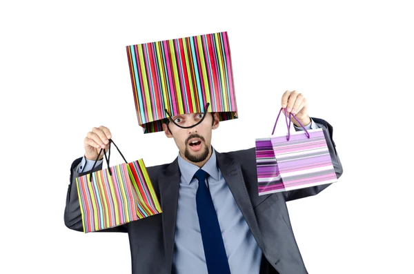 Vánoční koncepce s nákupní taškou — Stock fotografie