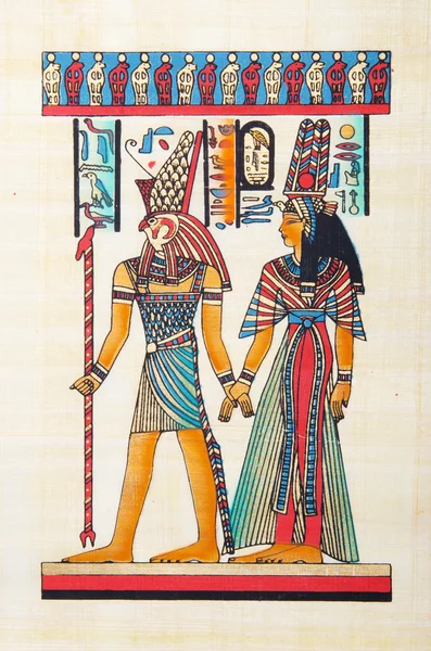 埃及纸莎草纸作为背景 — 图库照片