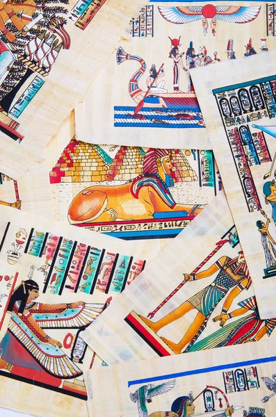 Fragment av egyptisk papyrus — Stockfoto