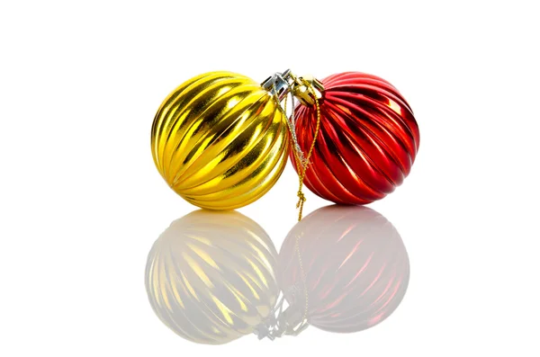 Navidad bolas aisladas en el blanco — Foto de Stock