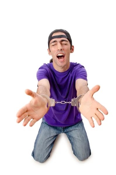 Man arrested for his crimes — Stock Photo, Image