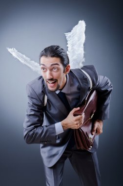 Business angel with money clipart