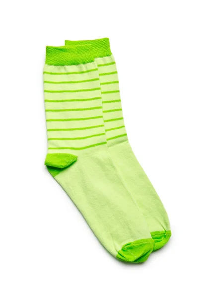 Paar sokken geïsoleerd op wit — Stockfoto