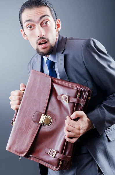 Espía de negocios con maletín — Foto de Stock