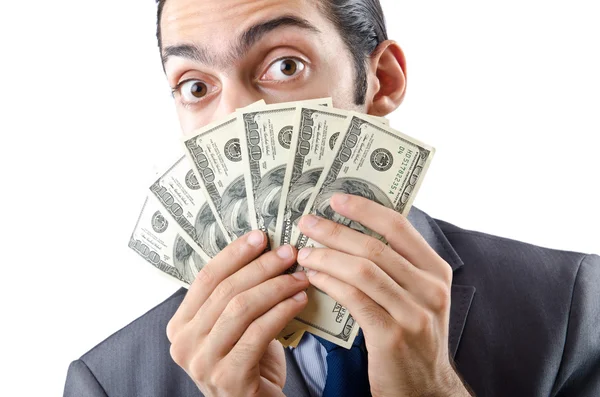 Businessman with american dollars Stock Photo