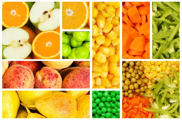 Conjunto de varias frutas y verduras —  Fotos de Stock