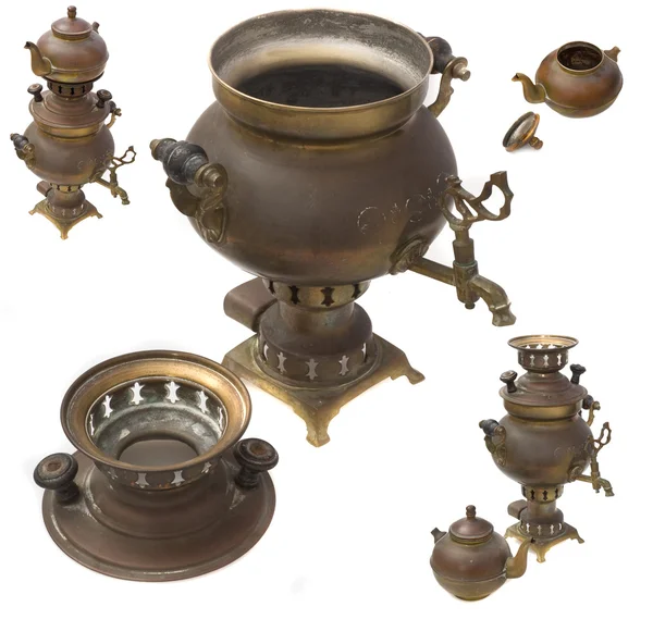 stock image Old samovar Russian teapot