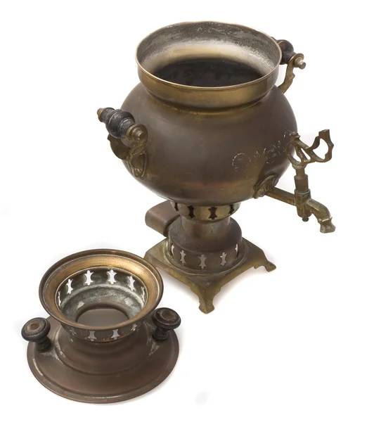 stock image Old samovar Russian teapot