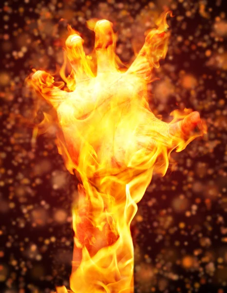 Brennender Arm — Stockfoto