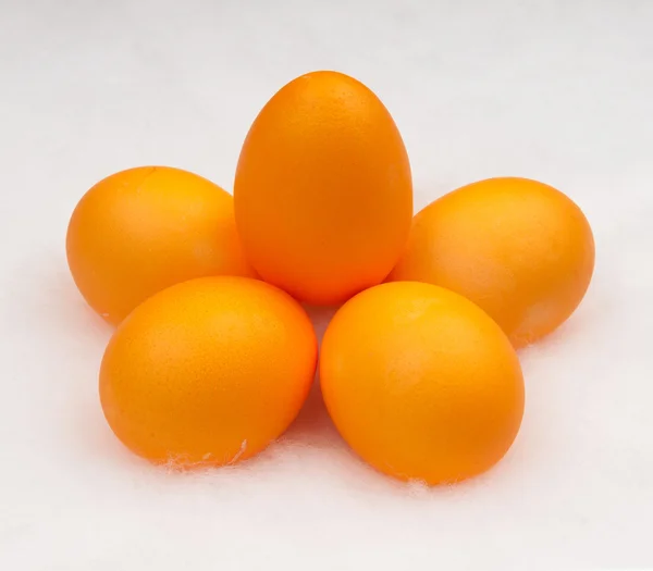 Жовтий яйця — стокове фото
