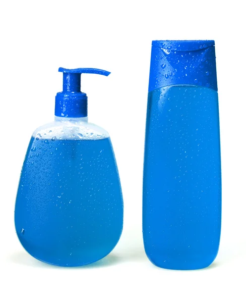 Tekuté mýdlo, gel, šampon — Stock fotografie