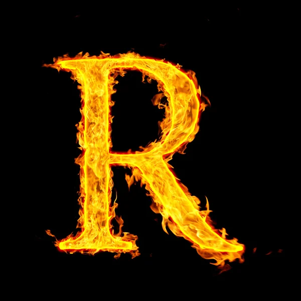 Fire letter Stock Image