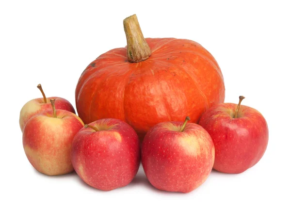 Pampkin i jabłka — Zdjęcie stockowe