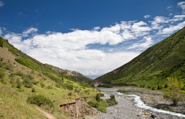 dağ manzarası. issik-ata gorge, Kırgızistan