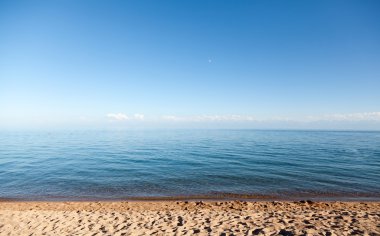 plaj sakin Mavi Göl Issyk-Kul