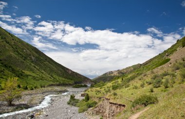 dağ manzarası. issik-ata gorge, Kırgızistan