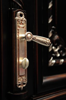 Beautiful door handle closeup clipart